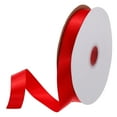 thumbnail image 1 of Uxcell Satin Ribbon Grosgrain Solid Silk Wedding Bouquet Ribbon for Valentine's Day Gift Wrapping Cake Box Bows Red-3/4" x 50 Yard, 1 of 7