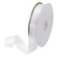 thumbnail image 1 of Uxcell Satin Ribbon Grosgrain Solid Silk Wedding Bouquet Ribbon for Valentine's Day Gift Wrapping Cake Box Bows Pure White-1" x 50 Yard, 1 of 7