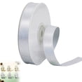 thumbnail image 1 of Satin Ribbon Silver Metallic, 22m Roll for Gift Wrap Wedding and DIY Craft Projects, 1 of 4