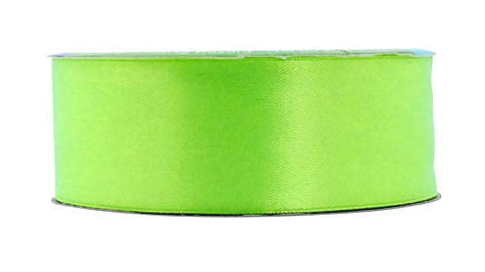 Satin Ribbon for Gift Wrapping, Weddings, Hair, Dresses, Blanket Edging,  Crafts, Bows, Ornaments; by Mandala Crafts 1 1/2 Inch 50 Yards Apple Green  