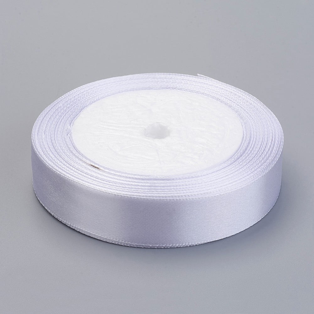 Satin Ribbon for Wedding Decoration White about 3/4 inch(20mm) wide ...