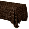 thumbnail image 1 of Satin Rosette 3D Pop-Up Floral Tablecloth Brown, 1 of 1