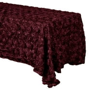 Efavormart 120" Wholesale Round Table Cover BLUSH Grandiose Rosette 3D ...