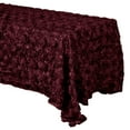 thumbnail image 1 of Satin Rosette 3D Pop-Up Floral Tablecloth Burgundy, 1 of 1