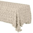 thumbnail image 1 of Satin Rosette 3D Pop-Up Floral Tablecloth Ivory, 1 of 1