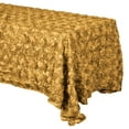 thumbnail image 1 of Satin Rosette 3D Pop-Up Floral Tablecloth Light Gold, 1 of 1
