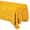 thumbnail image 1 of Satin Rosette 3D Pop-Up Floral Tablecloth Marigold Yellow, 1 of 1