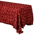thumbnail image 1 of Satin Rosette 3D Pop-Up Floral Tablecloth Red, 1 of 1