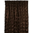 thumbnail image 1 of Satin Rosette 3D Pop up Flower Single Curtain Panel 54 Inch Wide Brown, 1 of 1