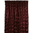 thumbnail image 1 of Satin Rosette 3D Pop up Flower Single Curtain Panel 54 Inch Wide Burgundy, 1 of 1