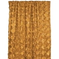 thumbnail image 1 of Satin Rosette 3D Pop up Flower Single Curtain Panel 54 Inch Wide Gold, 1 of 1