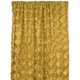 thumbnail image 1 of Satin Rosette 3D Pop up Flower Single Curtain Panel 54 Inch Wide Light Gold, 1 of 1