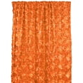 thumbnail image 1 of Satin Rosette 3D Pop up Flower Single Curtain Panel 54 Inch Wide Orange, 1 of 1
