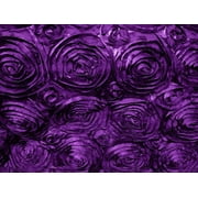 Satin Rosette Purple 60 Inch Fabric by The Yard from The Fabric Exchange