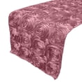 thumbnail image 1 of Satin Rosette Table Runner Raised Roses Dusty Rose, 1 of 1