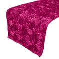thumbnail image 1 of Satin Rosette Table Runner Raised Roses Fuchsia, 1 of 1