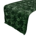 thumbnail image 1 of Satin Rosette Table Runner Raised Roses Hunter Green, 1 of 1