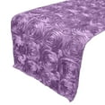thumbnail image 1 of Satin Rosette Table Runner Raised Roses Lavender, 1 of 1