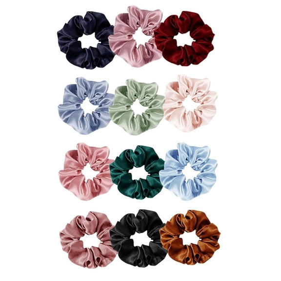 Satin Scrunchies For Women Silky Scrunchy Silk Hair Ties Ponytail Holder Hair Accessories