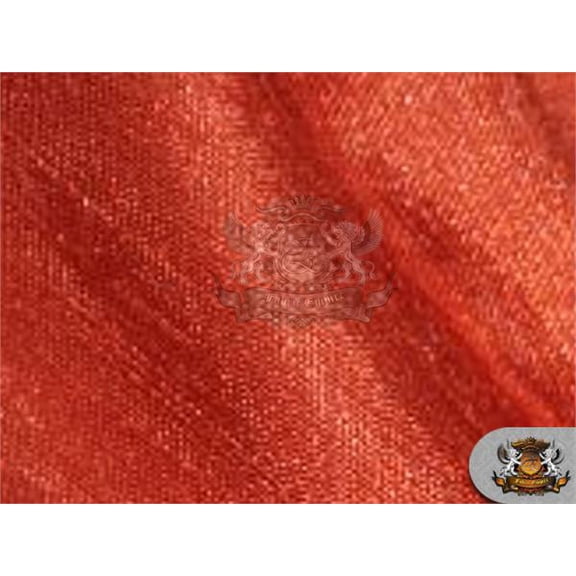 Satin Shantung Solid Fabric RUST / 60" Wide / Sold by the yard