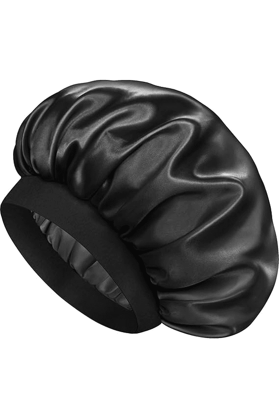 Satin Silk Bonnet for Sleeping, Double Layer Silk Sleep Cap for Men & Women, Soft Satin Lined Bonnet for Curly Hair