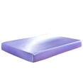 Satin Silk Fitted Sheet On Elastic Solid Color Mattress Protector Bed