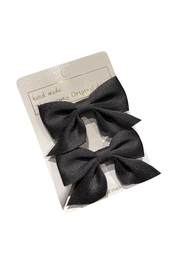 Satin Silk Hair Bow Clips for Women Girls - Christmas Ribbon Hair Bows with Long Tassel, Sturdy Clip for Braids Ponytails Pigtails, Cute Hair Accessories Gift Idea