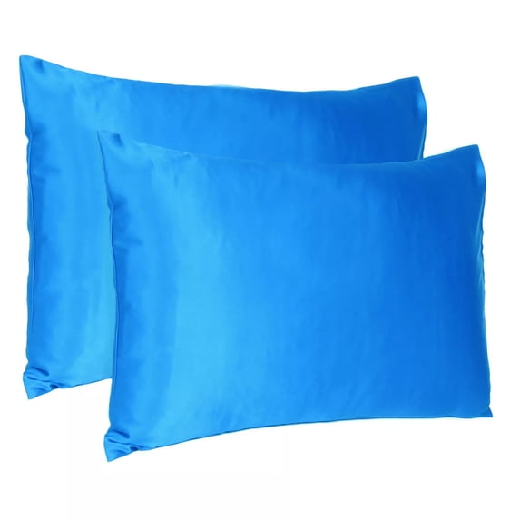 Satin Silk Pillowcase Pillowcase Protector King Queen Standard Cushion Cover New