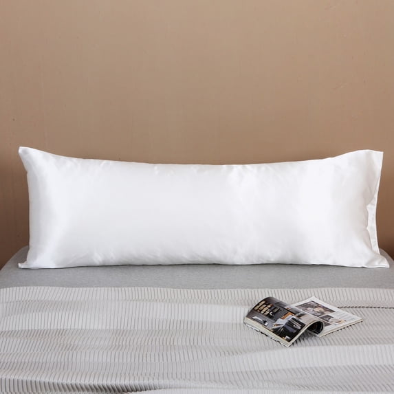Satin Silk Pillowcase Standard Body 20x54 in – Cool, Soft, Breathable for Hair and Skin – Hidden Zipper, Wrinkle Resistant, Machine Washable, Luxury Sleep Gift (1 Pack)
