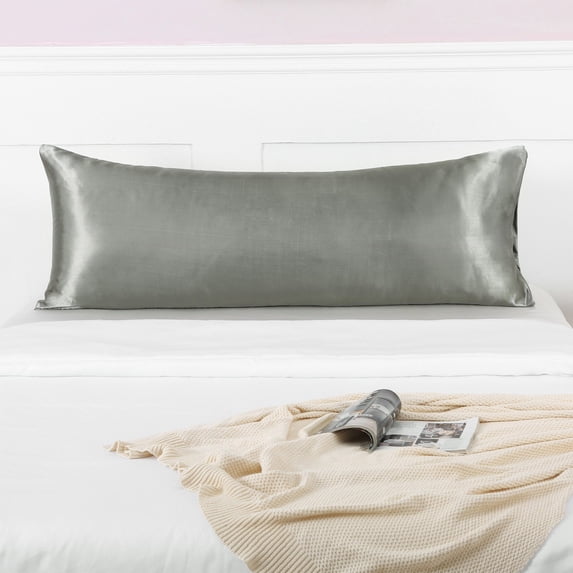 Satin Silk Pillowcase Standard Body 20x54 in – Cool, Soft, Breathable for Hair and Skin – Hidden Zipper, Wrinkle Resistant, Machine Washable, Luxury Sleep Gift (1 Pack)