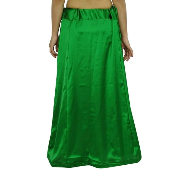 Satin Silk Saree Petticoat Underskirt Bollywood Indian Lining For Sari