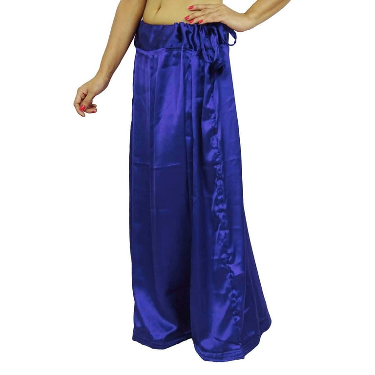 Satin Silk Saree Petticoat Underskirt Bollywood Indian Lining For
