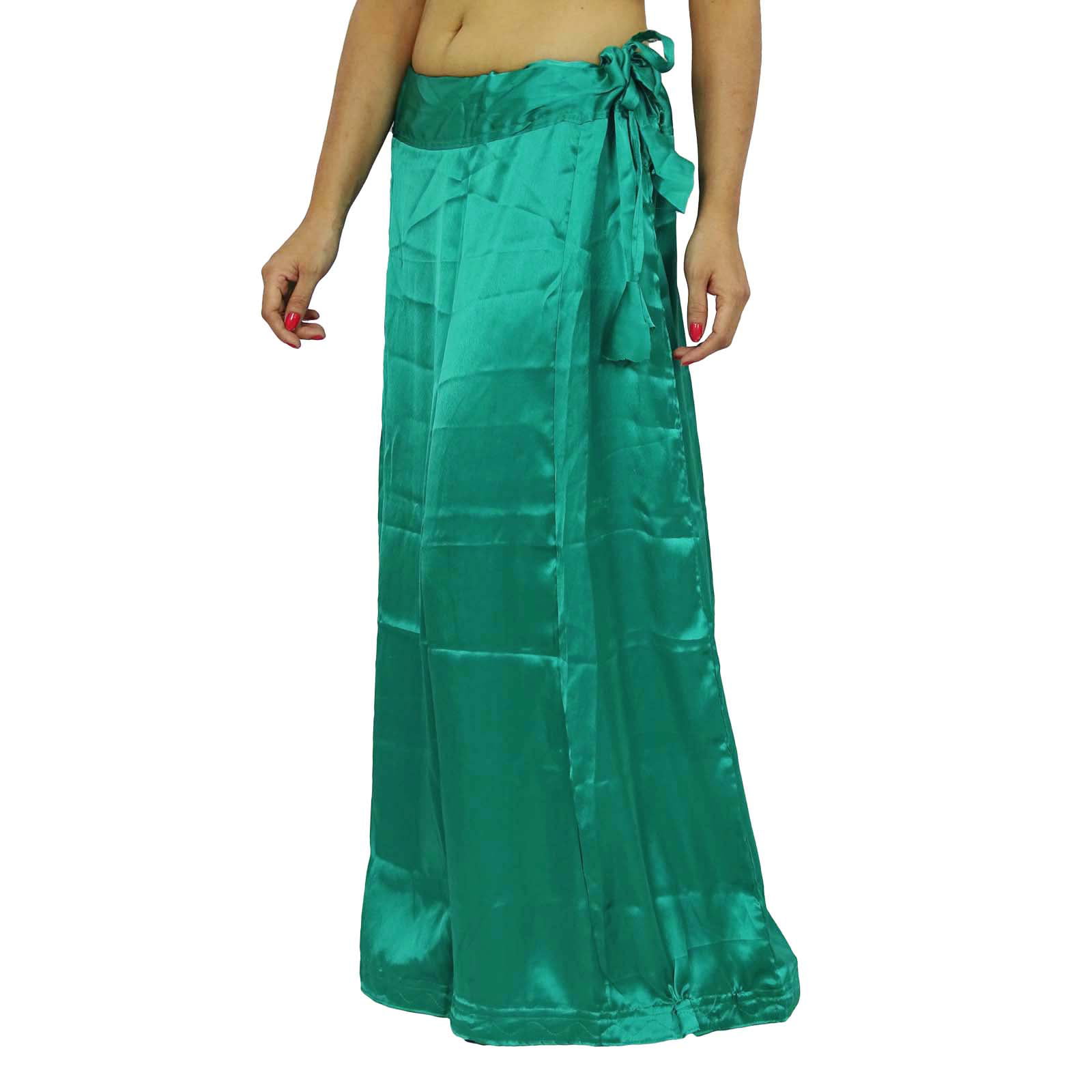 Women's Satin Petticoat Saree Satin Underskirt Sari Satin Silk Petticoat 