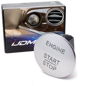 Satin Silver Engine Start/Stop Push Button Replacement, For Mercedes B C CL CLA CLS E GL GLA GLC GLE GLK GLS ML R SLK Class (Fit 2215450114, 2215450514, 2215450714, 221545071464)