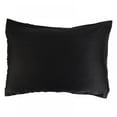 thumbnail image 1 of Satin Single Pillowcase Silk Soft Mulberry Plain Pillowcase Cover Zipper Black (20X26 inch), 1 of 7