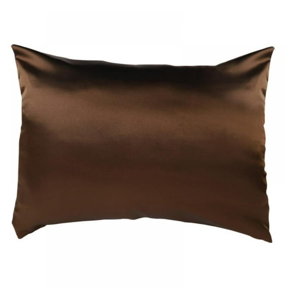 Satin Single Pillowcase With Zipper 20X26 Inch - Slip Cooling Satin Pillow Covers with Envelope Closure