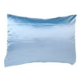 thumbnail image 1 of Satin Single Pillowcase Zipper Blue 20X29 Inch, 1 of 8