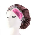 thumbnail image 1 of Satin Sleep Cap with Wide Elastic Band for Women Night Bonnet Hair, 1 of 1