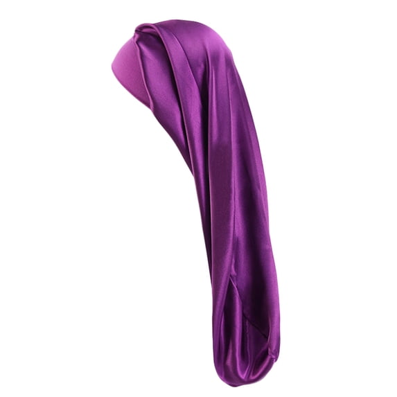 Satin Sleep Hair Bonnet, Long Hair Wrap for Braids, Elastic Hair Cap, Hair Protection Sleep Cap for All-Night, Fade-Preventing Satin Bonnet, Comfortable Hair Care Cap for Long Hair & Braids(H)