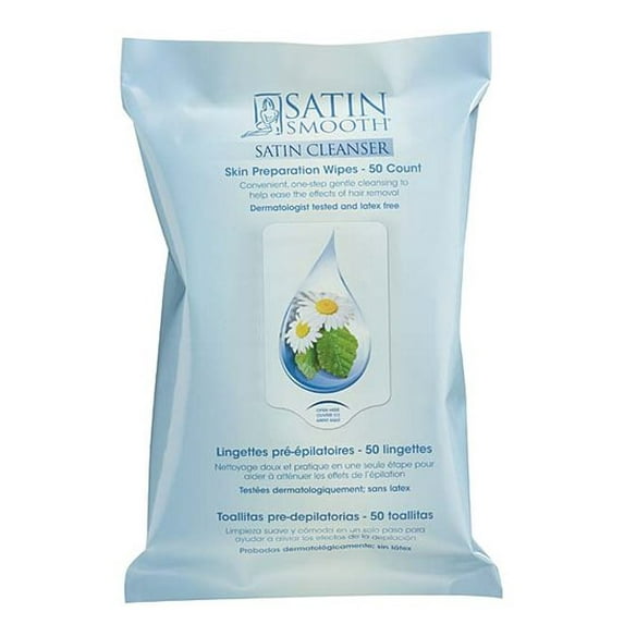 Satin Smooth Satin Cleanser Skin Preparation Wipes-50 ct.