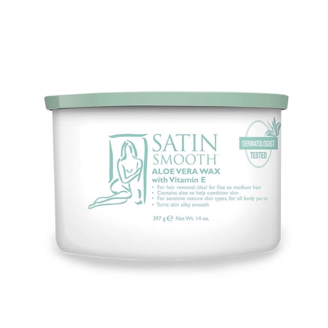 Soothin Satin Smooth Soothing Aloe Vera Hair Removal Wax for Face & Body with ...