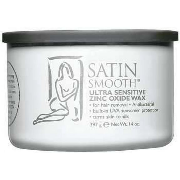 Satin Smooth Wax Zinc Oxide 14 oz. Jar Sensitive Pack of 8