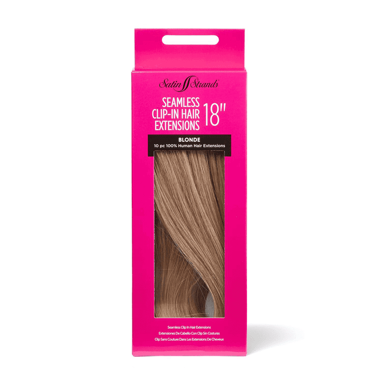 Satin Strands 18 Inch Blonde Seamless Clip in Hair  display picture 1