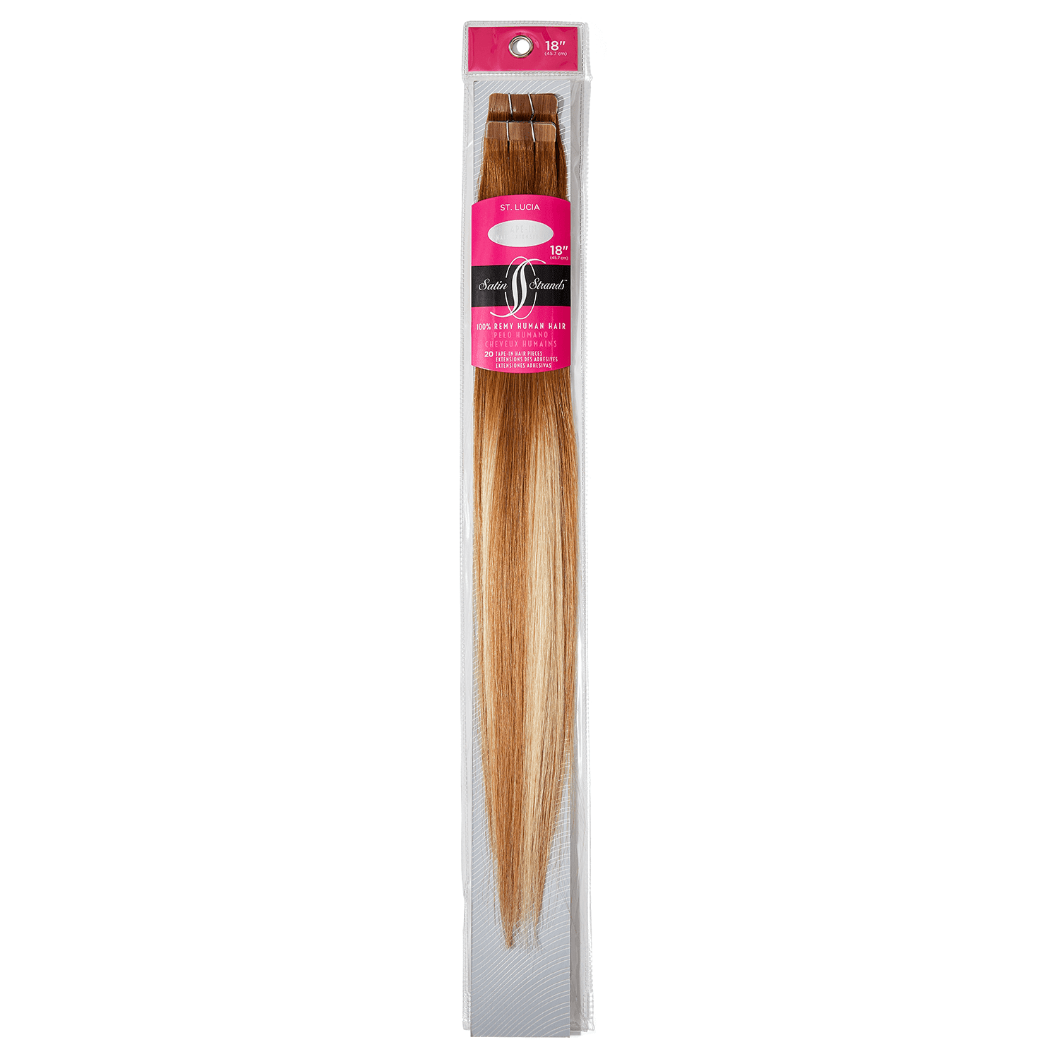 Satin Strands Tape In Remy Human Hair Extensions Satin Strands Tape in Remy Human Hair Extensions, 18 in  main image 3