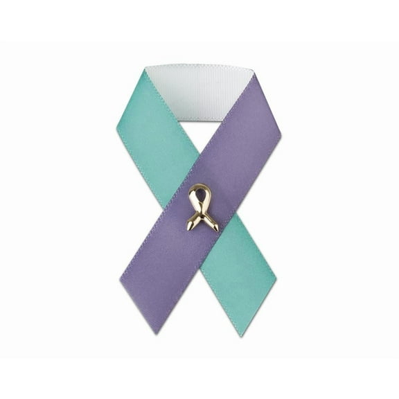 Satin Suicide Awareness Ribbon Pins