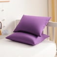 thumbnail image 1 of Satin Super Soft Toddler Pillowcases with Hidden Zipper Closure, Luxury and Silky Travel Pillow Covers, 13" x 18", Purple, 2 Pack, 1 of 6