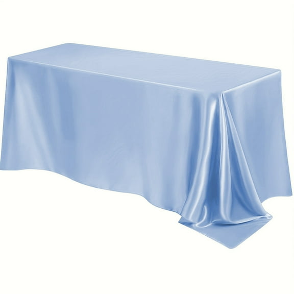 Satin Tablecloth, Polyester Tablecloth, Seamless Rectangular Soft Smooth Fabric Table Decoration for Wedding Banquet Party Event, Extra Large 60x84 Inches, Colorfast Wrinkle Resistant