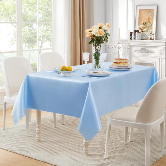Satin Tablecloth, Seamless Tablecloth Rectangular Silky Soft Fabric Table Decoration for Restaurant Wedding Banquet Party Event