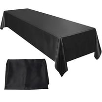 Satin Tablecloth Table Cloth 145X260Cm For Banquet Decor Wedding Dining Table Black YIWEI