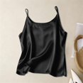 thumbnail image 1 of Satin Tank Tops for Women Silky Camisoles Breathable Spaghetti Strap Crew Neck Pullovers, 1 of 8